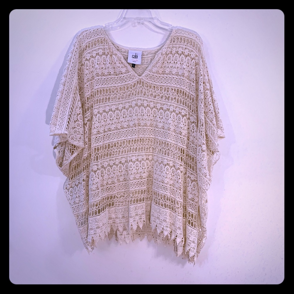Cabi Love Carol Crochet Lace Top sz Large